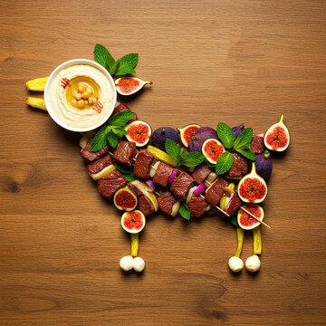 Eid al-Azha Celebration Cow Silhouette Food Art &ndash; bakra eid, got 