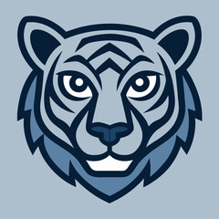 Obraz premium Regal Tiger Portrait: A captivating artistic rendering of a majestic tiger's face, with striking lines and an intense gaze that embodies the wild beauty of the jungle. 