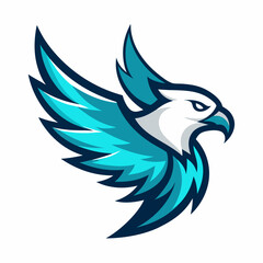 Obraz premium Soaring Eagle Emblem: A striking illustration of a majestic eagle, depicted in vibrant hues, its powerful form conveying a sense of freedom, strength, and unwavering focus.