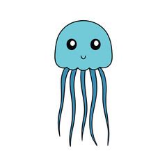 octopus cartoon isolated on white background