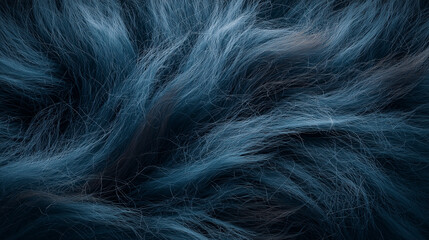 Obraz premium Abstract Fur Texture: A close-up shot captures the intricate texture and flowing patterns of a vibrant blue fur, highlighting its soft, luxurious feel and creating a mesmerizing visual experience.