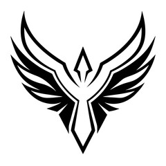 Obraz premium Phoenix Icon: A bold and intricate symbol, representing strength, rebirth, and rising above adversity, designed to inspire and resonate with viewers.