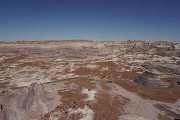 Blue Mesa at Petrified Forest National Park in Arizona, USA
