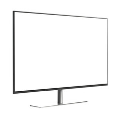Naklejka premium lcd monitor isolated on white isolated on transparent white background, clipping path