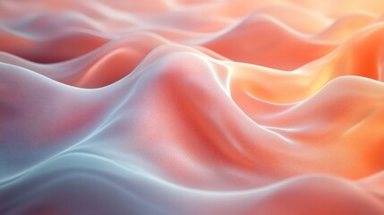 Obraz premium Abstract background made of subtle, flowing lines navigating like waves, soft pastel colors blending with highlights, creating an