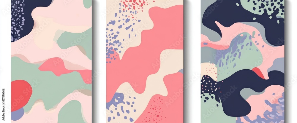 Aufkleber trendy minimalistic abstract backgrounds with room for text in a modern and creative style