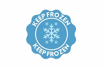 Keep frozen stamp vector, keep frozen label, stamp, design, logo, icon, illustration, Vector water, freezer for advertising, marketing and promotion 