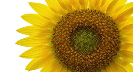 Close-up of a Single Sunflower in Full Bloom