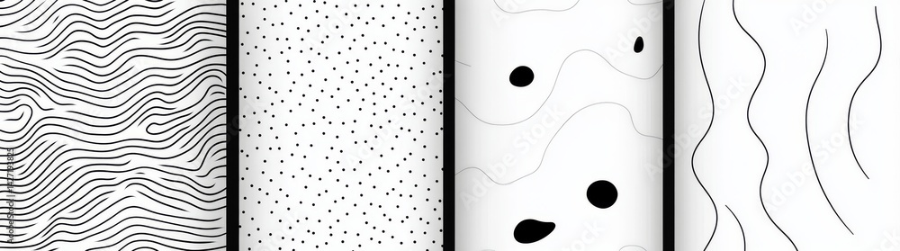 Poster a minimalist linear style defines this modern set of design elements and illustrations, which includ