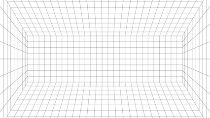 三点透視グリッド背景パースの空間イラストデザイン素材