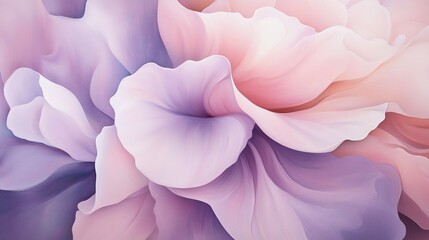 Obraz premium Abstract Pink Purple Flower Petals Soft Pastel Hues Artistic Floral Painting Digital Art Print Wall Decor Home Decor Soft Elegant Delicate Romantic Feminine Background Image Design Texture bloom color