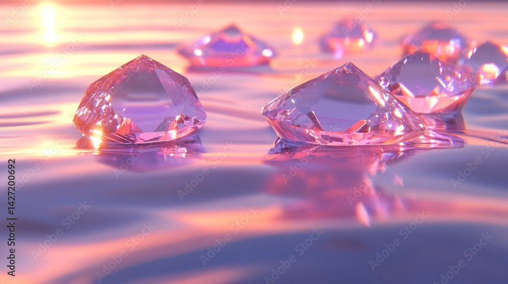 Poster hexagonal shapes in a digital display create an abstract representation of a technological concept, 
