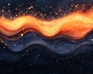 Obraz premium Dreamy Soft Lavender Banner with Turquoise Sparks Frame