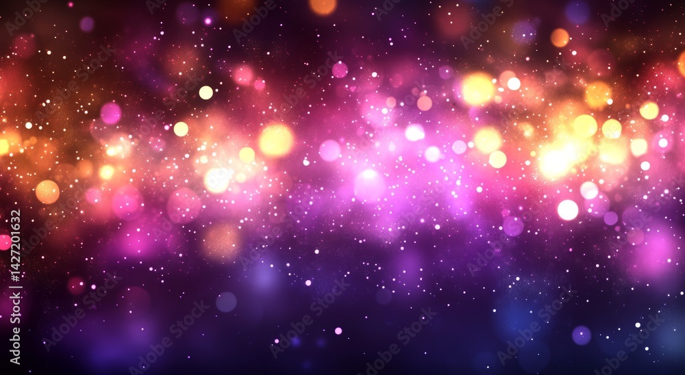Poster the use of vibrant colors and abstract shapes produces an energetic and visually captivating effect