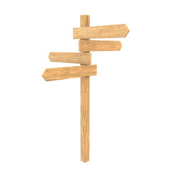 Road Sign, 3d illustration isolated on white background