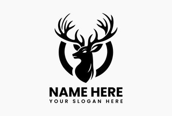 Abstract deer head built from geometric polygons, modern vector logo for tech and lifestyle brands  
