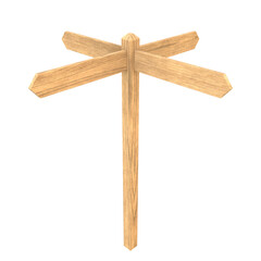 Road Sign, 3d illustration isolated on white background