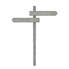 Road Sign, 3d illustration isolated on white background