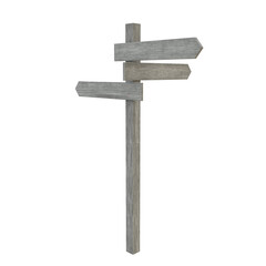 Road Sign, 3d illustration isolated on white background