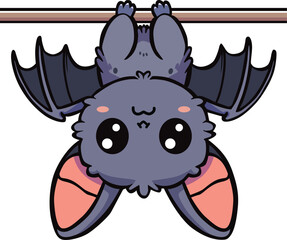 cute hangover bat cartoon character