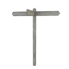 Road Sign, 3d illustration isolated on white background