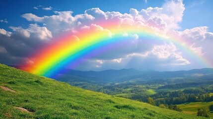 Rainbow Over Mountain Meadow