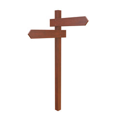 Road Sign, 3d illustration isolated on white background