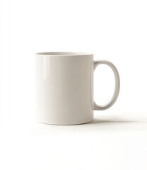 Fototapeta premium Plain white coffee mug on white background. (2)