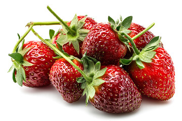 Fresh juicy strawberries on the vine a delightful summer treat