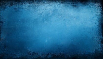 Obraz premium old blue background with distressed streaks of vintage texture and dark border grunge