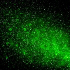 Green Glow Particle Abstract Bokeh Background Light Effect