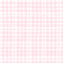 Pink Plaid Tartan Gingham Check Hand Drawn Background Pattern Overlay