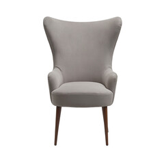 Fototapeta premium Isolated elegant high back upholstered dining chair in velvet
