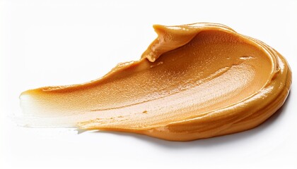 peanut butter stroke isolated on white background