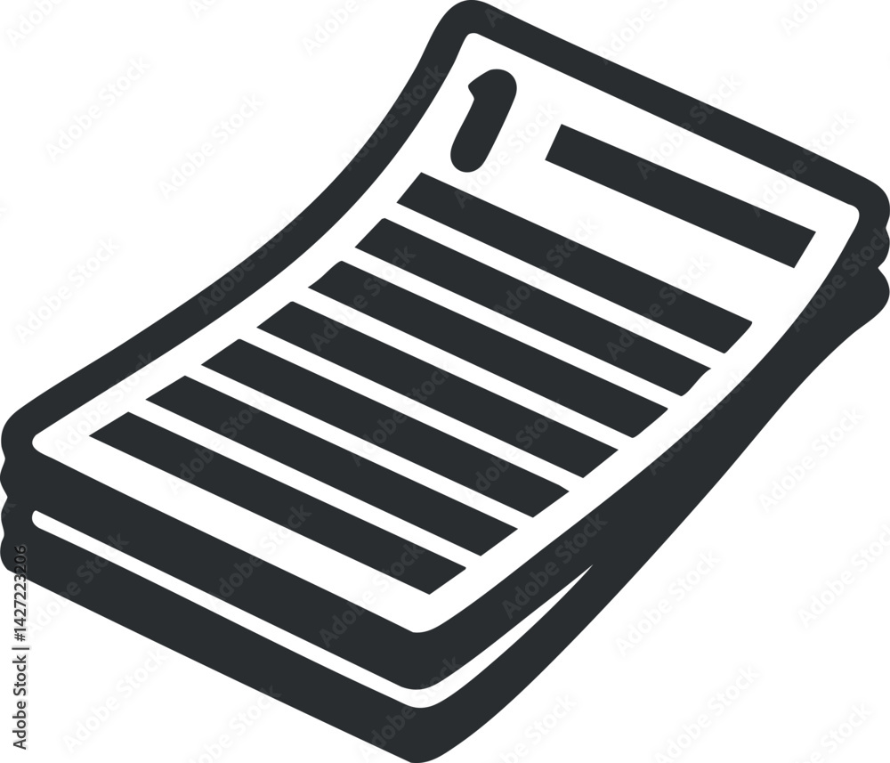 Aufkleber a stacked set of blank documents representing paperwork and office tasks for business use.