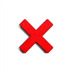 Fototapeta premium loan rejection icon with red cross on white background