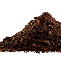 Soil, dirt pile isolated on white, side view --v 7.0