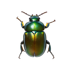 Beetle isolated on white background.