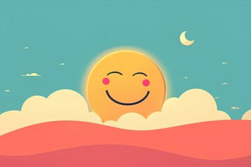 Fototapeta premium baby sleeping on the moon