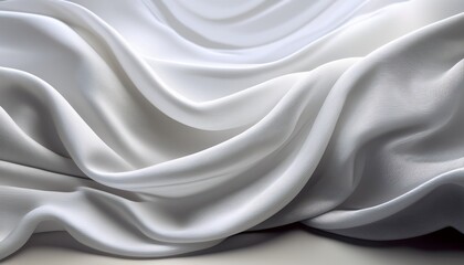 Obraz premium serene flowing white fabric