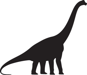 Brachiosaurus Silhouette with Long Neck