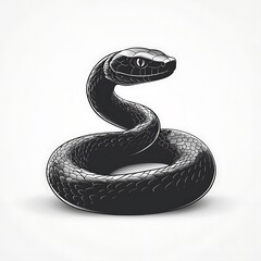 Obraz premium Dark serpent illustration graphic symbol high resolution picture
