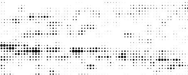 Grunge halftone gradient background. Faded grit noise texture. White and black sand wallpaper.