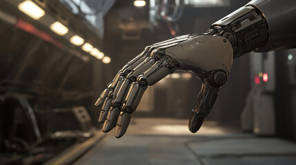 Futuristic robot hand