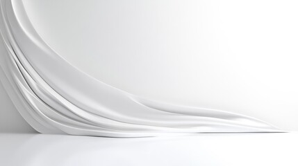 Obraz premium Elegant white drapery in a minimalist setting