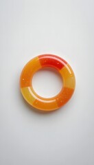 Lifesaver Candy Close-Up on Black – Bright Glossy Ring-Shaped Sweet