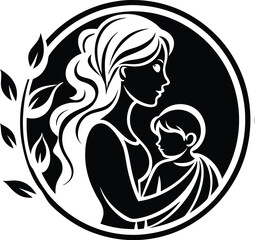 Mama silhouette vector designs 18