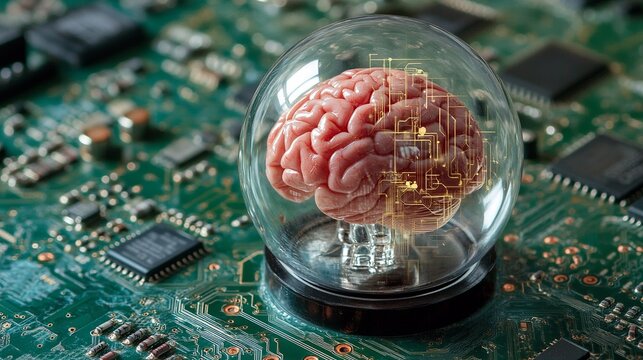 Human Brain Artificial Intelligence Technology Concept Digital Circuit Board Neuroscience Innovation Future Technology Modern Science Research Development Medical Progress Advanced Innovative Digital 
