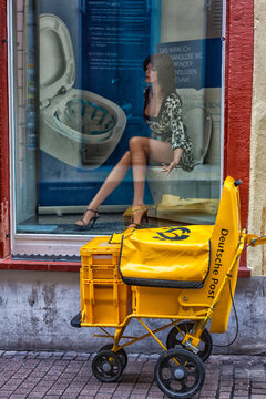 Colorful Amsterdam street scene