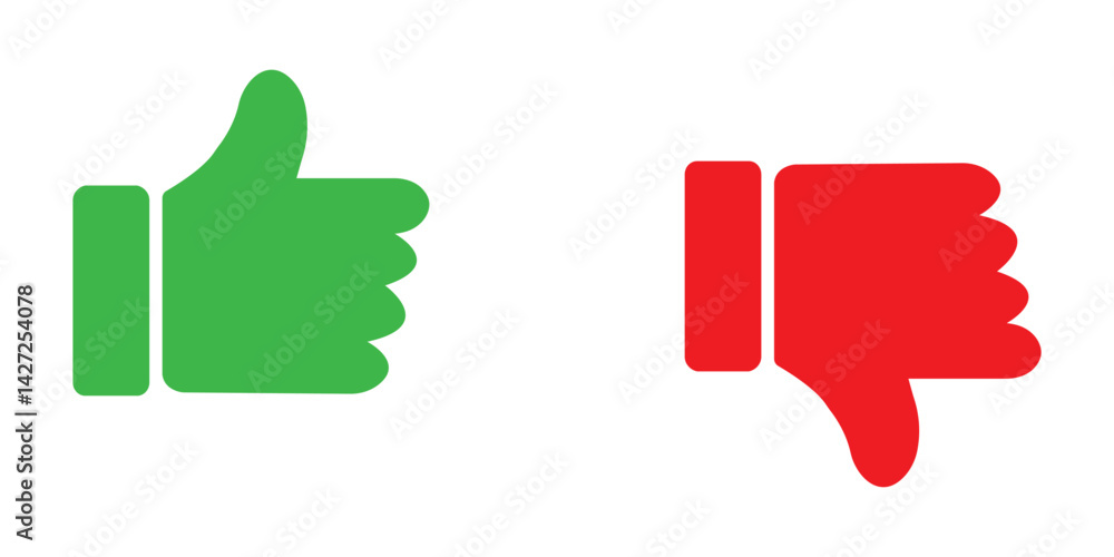 Poster thumb up and down outline icon isolated on white background. like and dislike social media icon. out